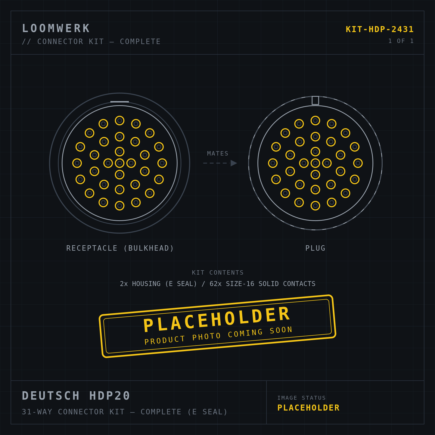 Deutsch HDP20 31-way connector kit placeholder