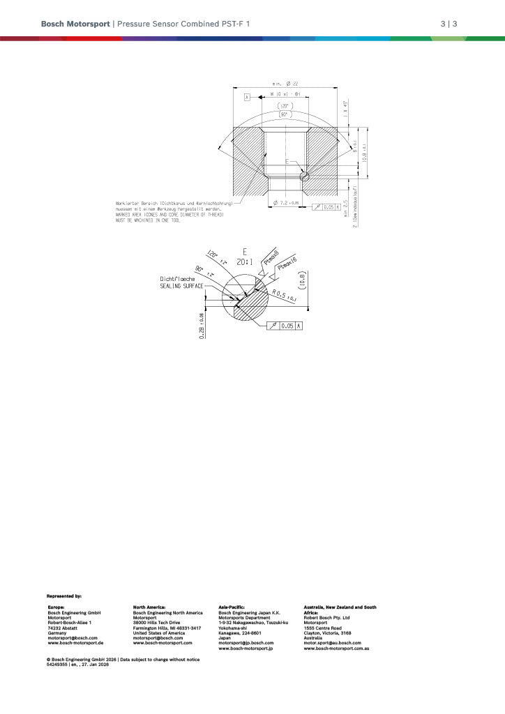 Bosch PST-F 1 oil pressure & temperature sensor