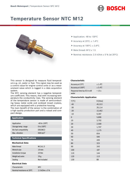 Bosch fluid temperature sensor M14×1.5