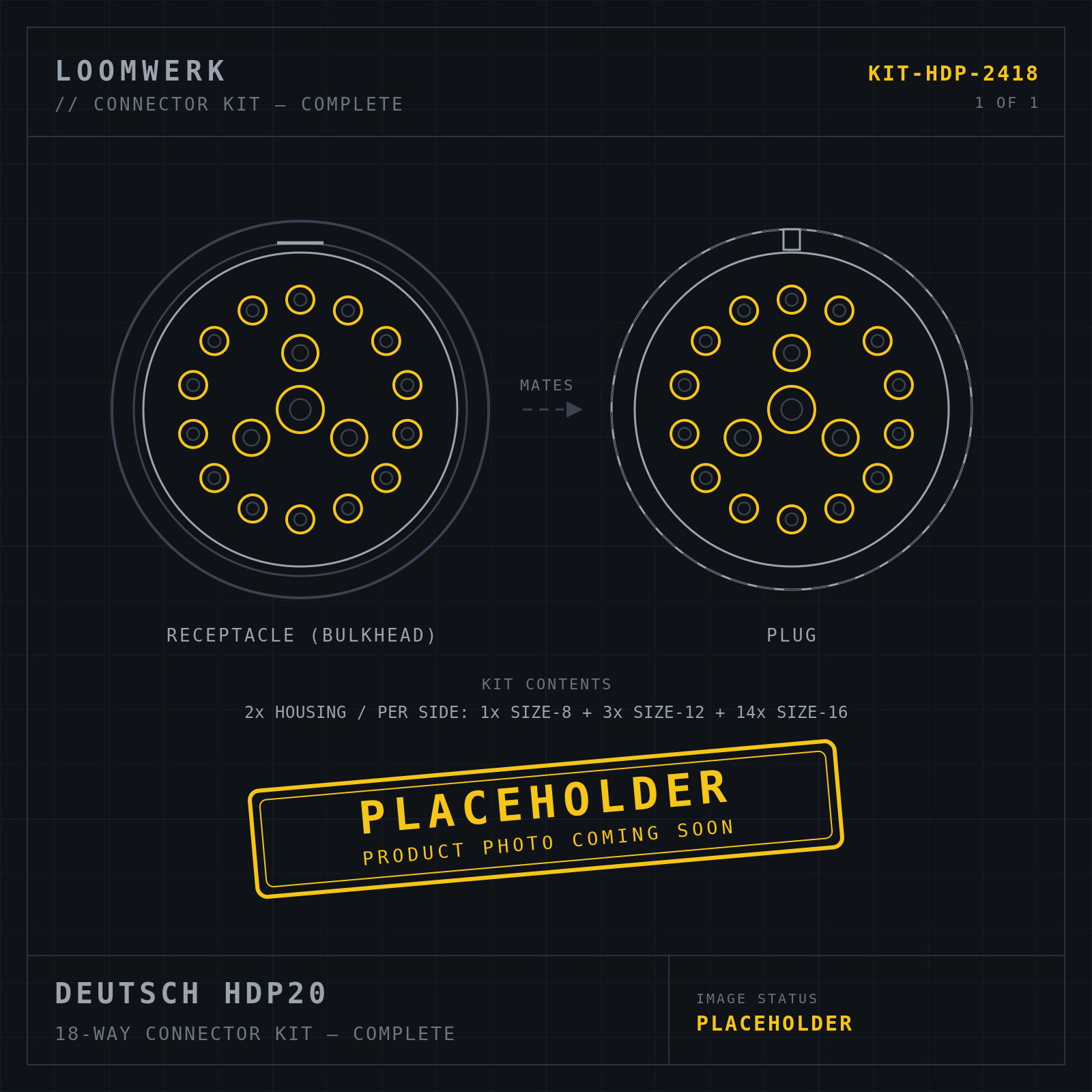 Deutsch HDP20 18-way connector kit placeholder