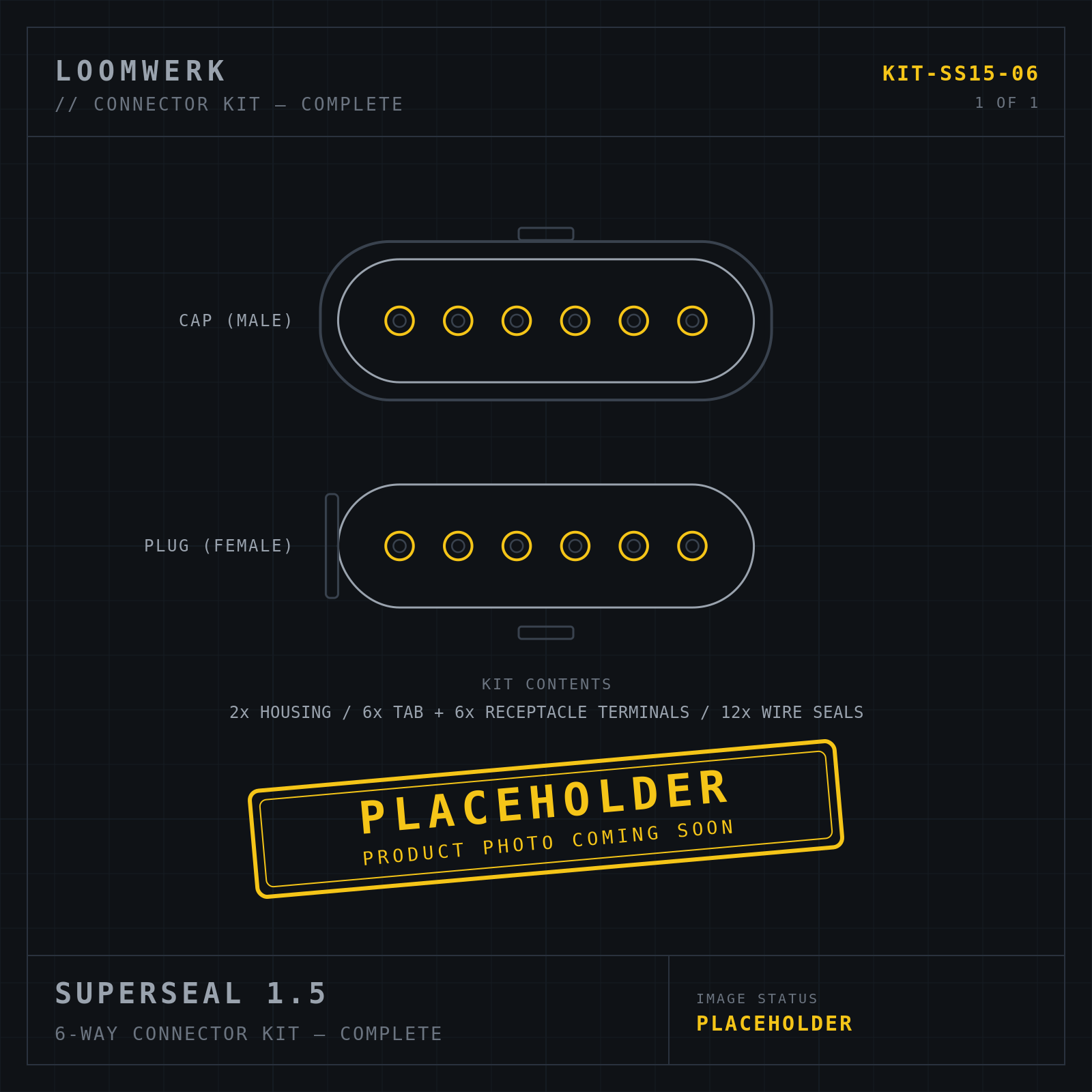 Superseal 1.5 6-way connector kit — placeholder image